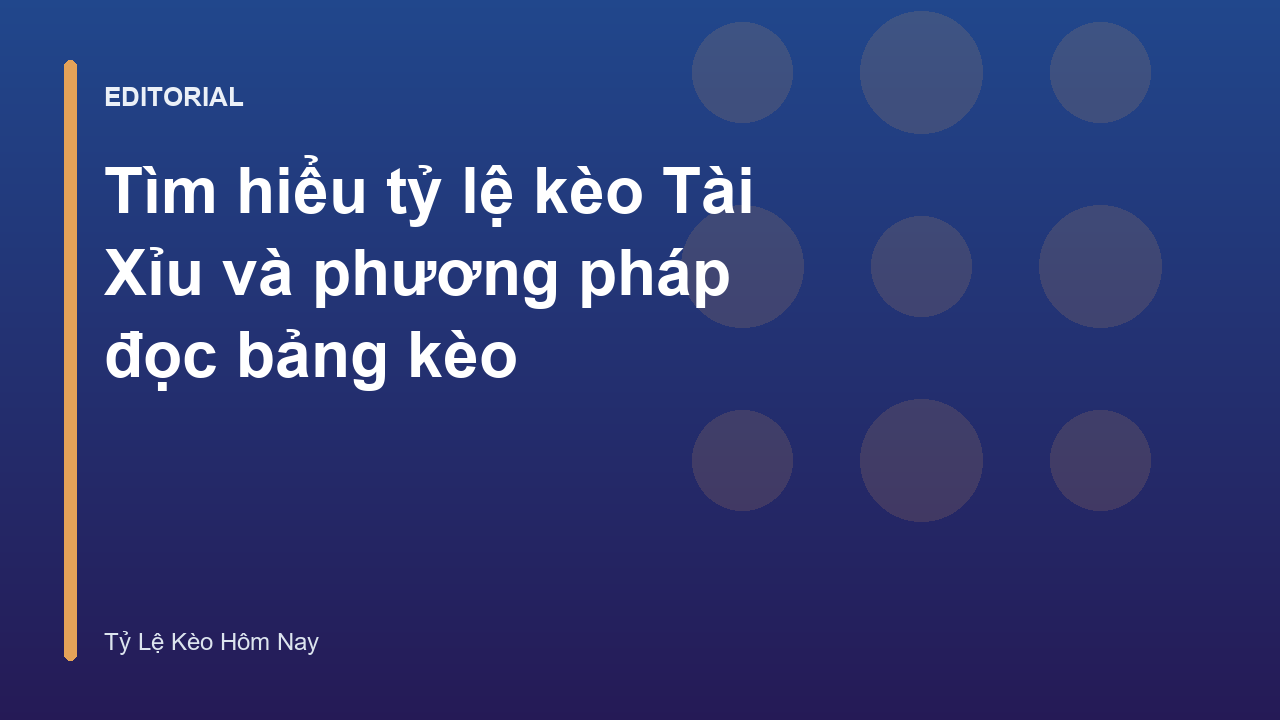 Minh họa bảng kèo Tài Xỉu trong bóng đá